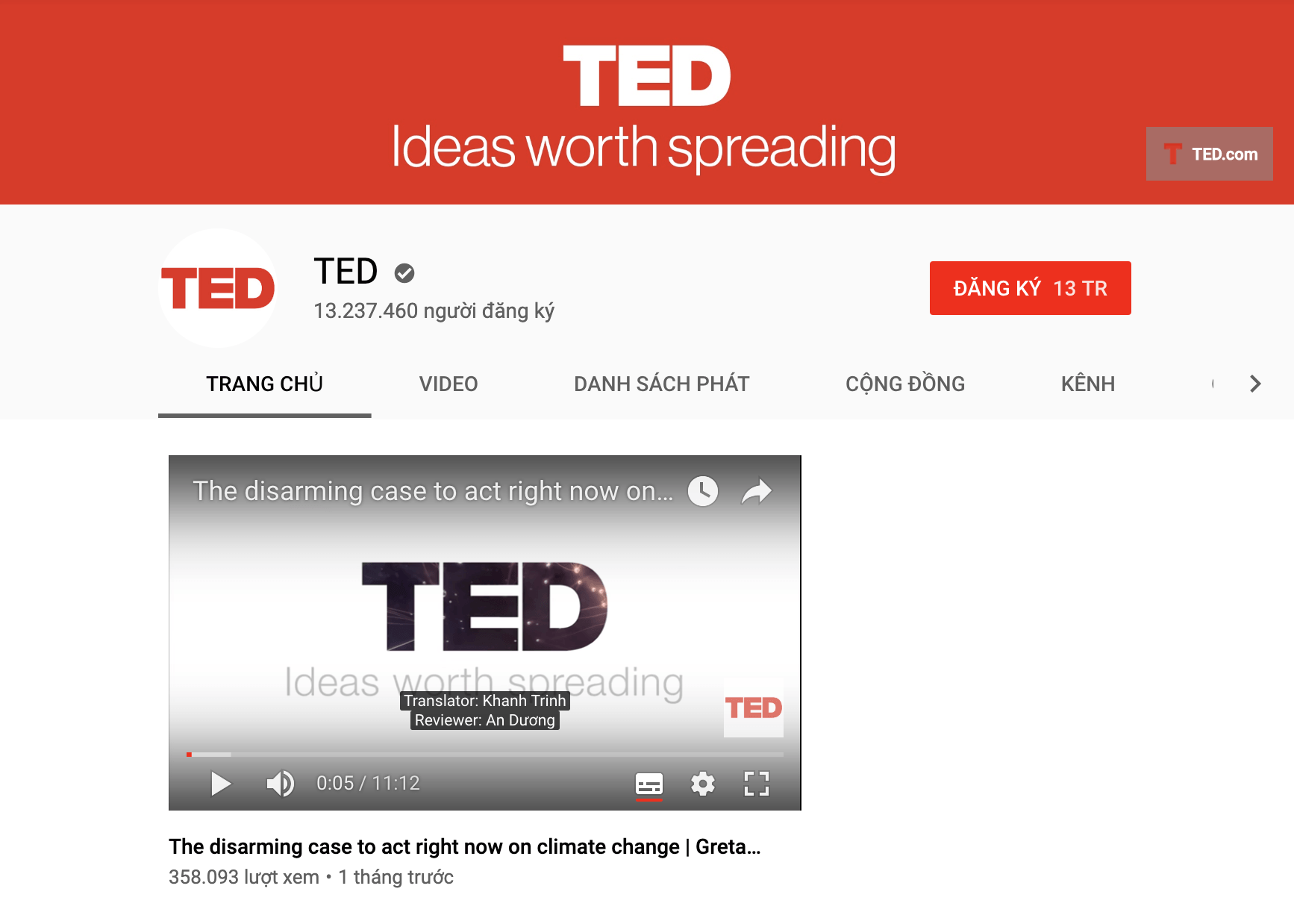 Youtube TED Talks