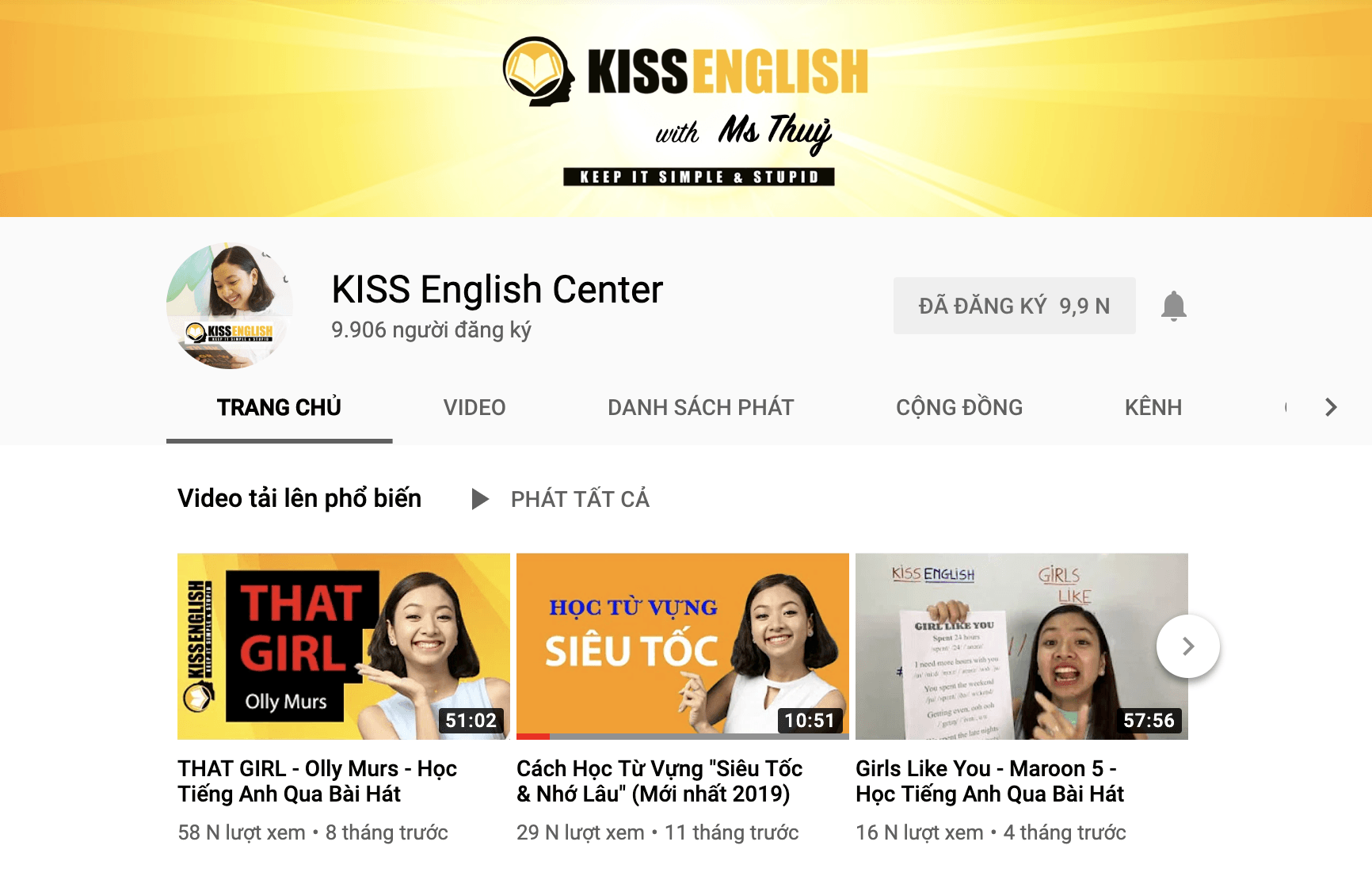 Youtube ​Kiss English Center