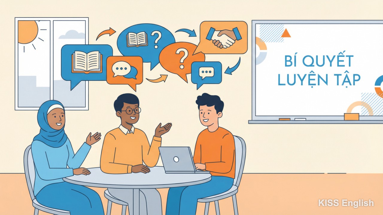 Học viên KISS English luyện tập ngữ pháp ứng dụng và phản xạ giao tiếp thực tế