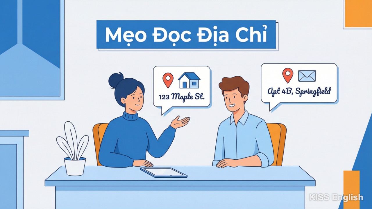 Học viên KISS English đang luyện tập giao tiếp tiếng Anh, trao đổi địa chỉ một cách tự tin và tự nhiên