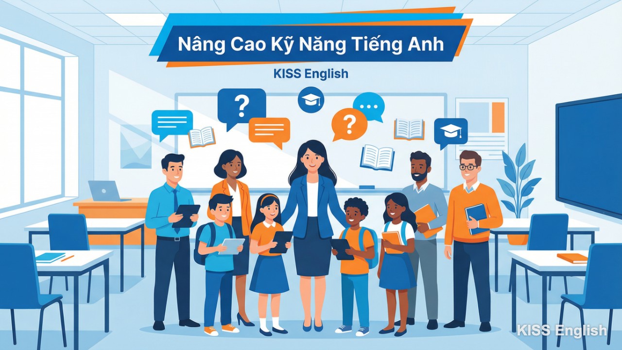 Ms. Thủy sáng lập KISS English và đội ngũ giáo viên chuyên nghiệp đồng hành cùng học viên giúp nâng cao kỹ năng giao tiếp