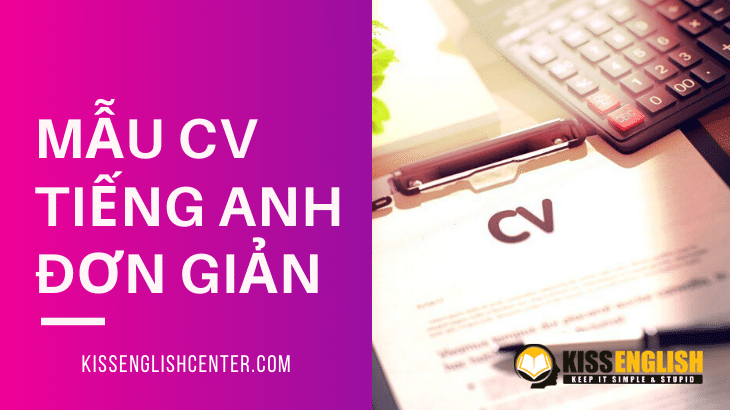 Mẫu CV Tiếng Anh Đơn Giản