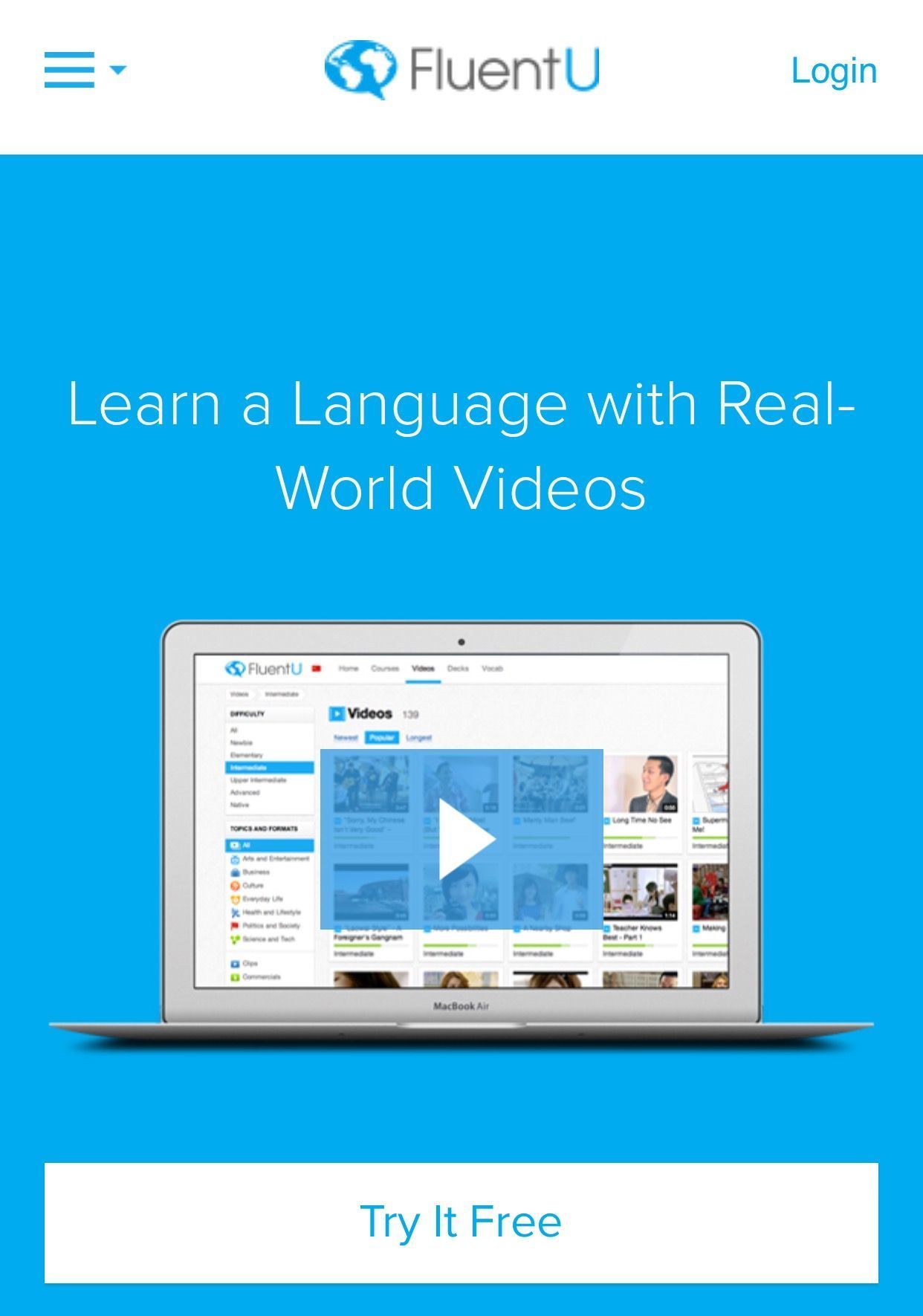 FluentU - học tiếng Anh qua video