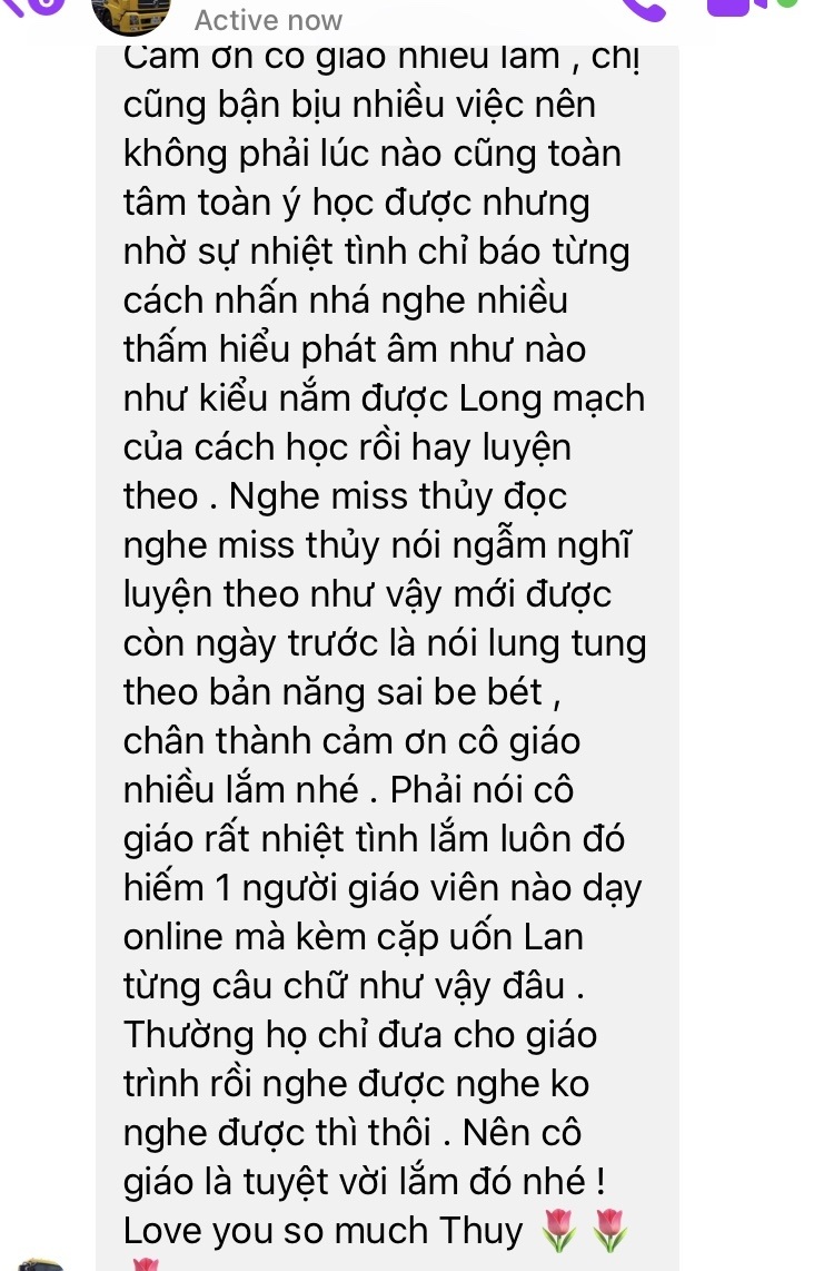 Feedback của học viên về khoá học online KISS English