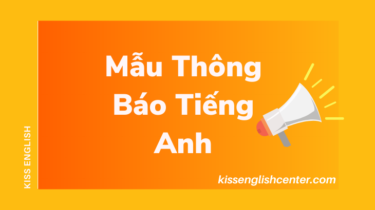 mẫu thông báo tiếng anh