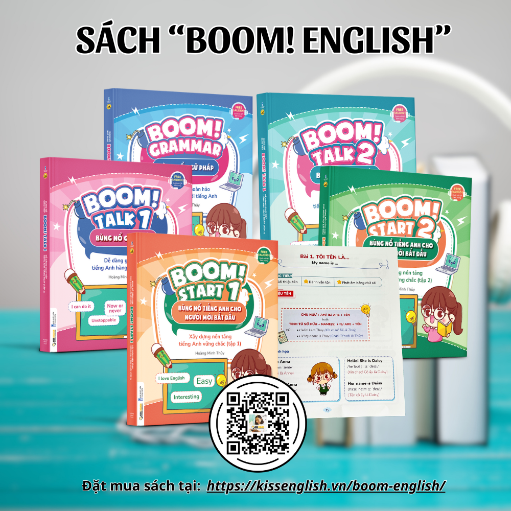 bộ sách BOOM ENGLISH