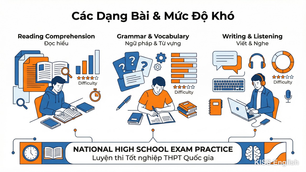 Học sinh luyện tập các dạng bài đọc hiểu Tiếng Anh THPT Quốc gia với nhiều cấp độ từ cơ bản đến nâng cao