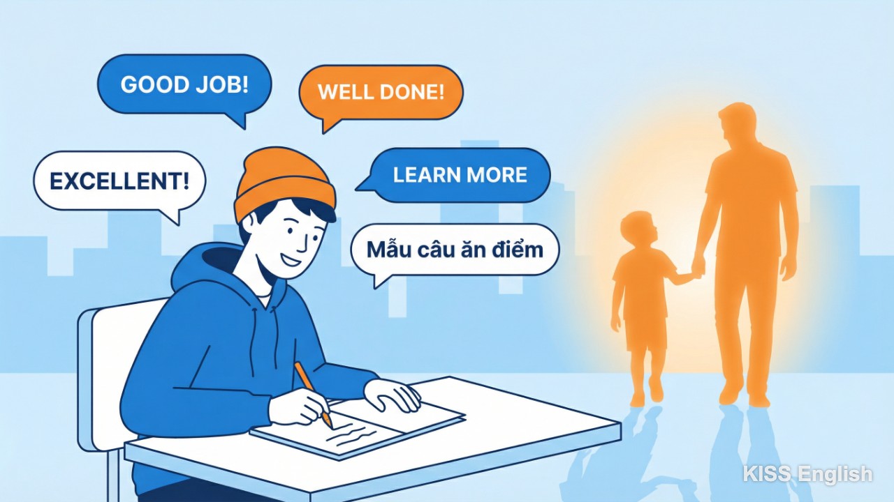 Các mẫu câu tiếng Anh hay để mở đầu, phát triển và kết thúc bài viết cảm nghĩ về bố đầy cảm xúc